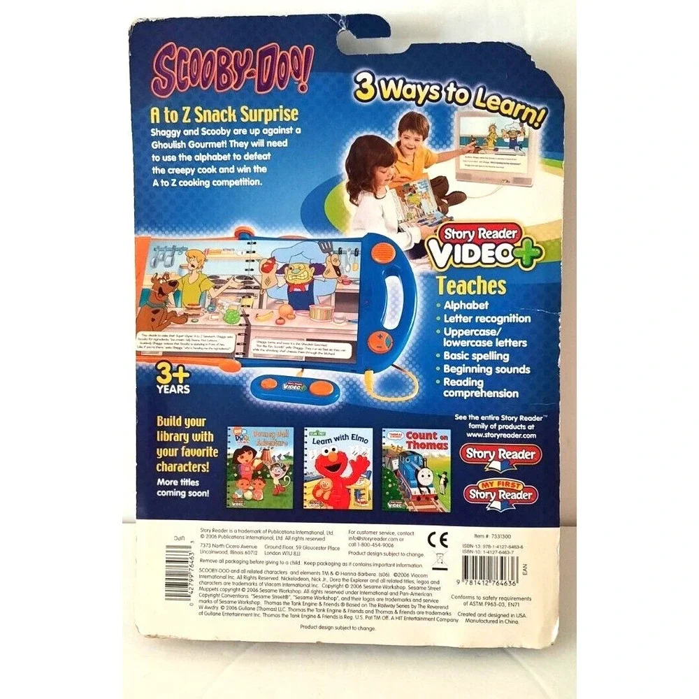 Story Reader Video + Interactive SCOOBY-DOO A to Z Educational Cartridge New‎